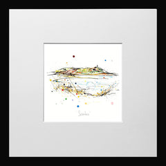 Print Open Edition Landscapes - Scrabo-12 x 12-Small Flat Black Frame