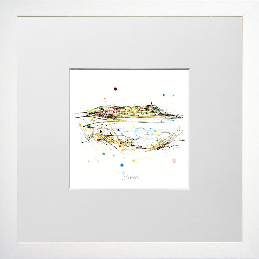 Print Open Edition Landscapes - Scrabo-12 x 12-Small Flat White Frame