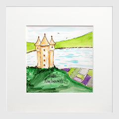 Scrabo Small Flat White Frame