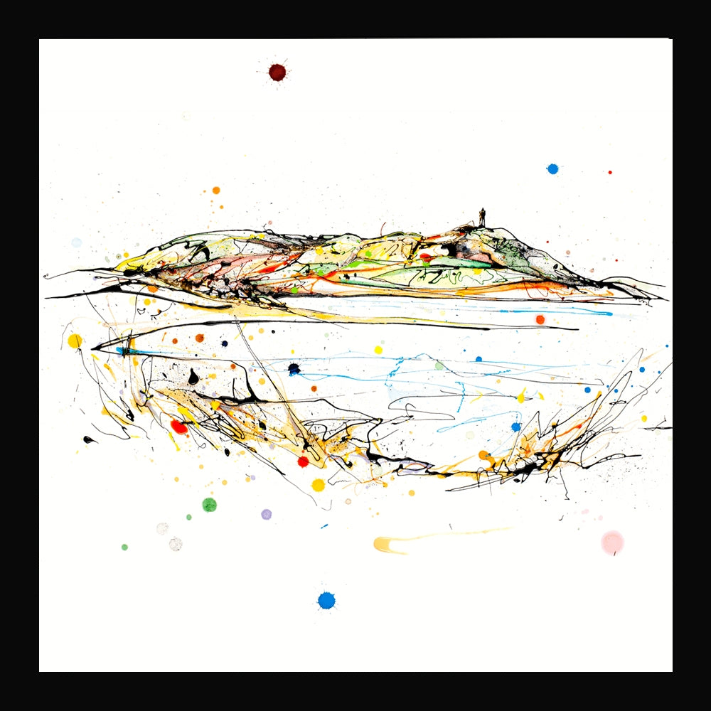 Print Open Edition Landscapes - Scrabo-30 x 30-Black Box Frame (No Mount)