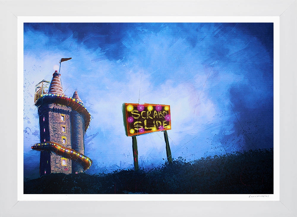 Scrabo Slide - Flat White Frame