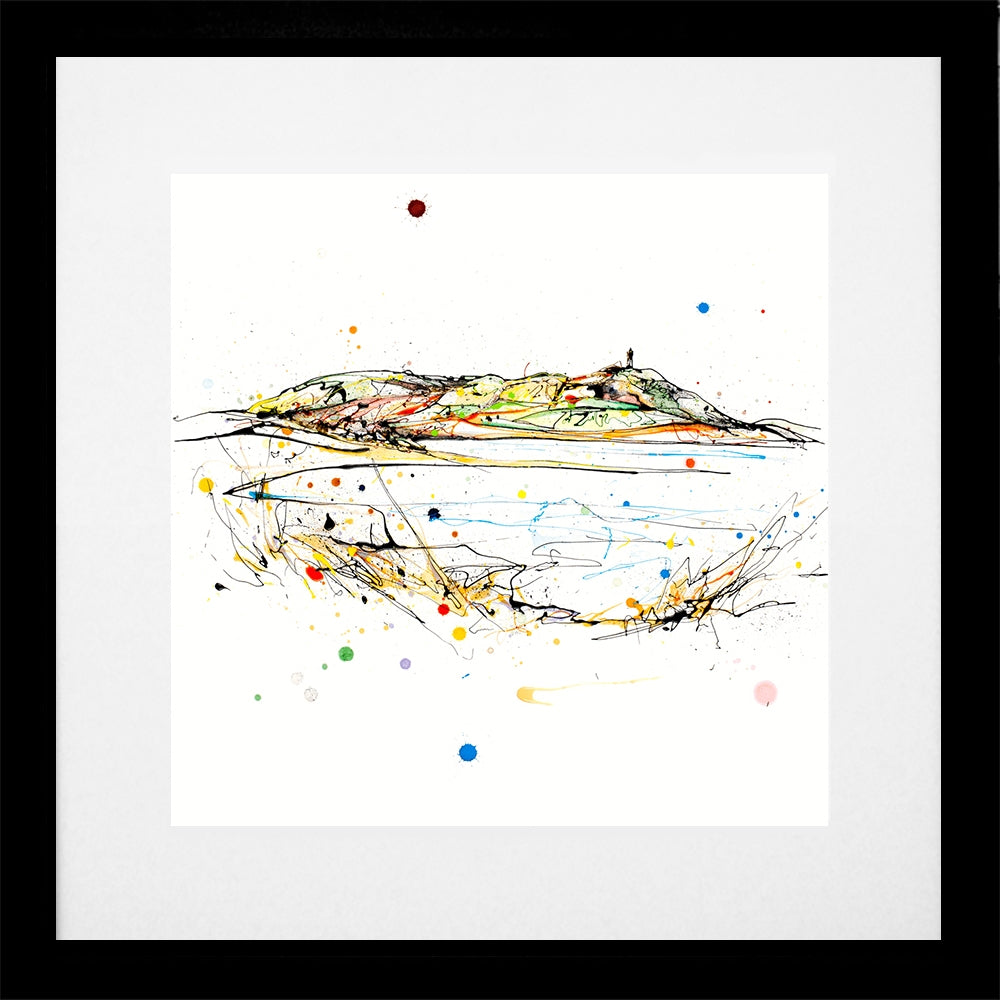 Print Open Edition Landscapes - Scrabo-30 x 30-Black Box Frame (With Mount)