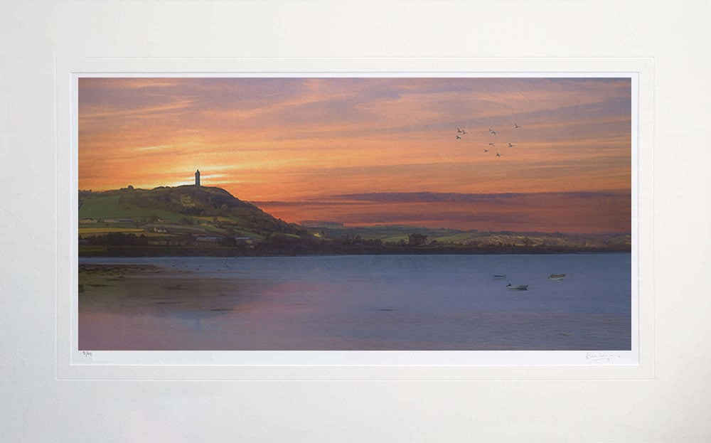 Co Down - Scrabo Sunset from Island Hill Unframed