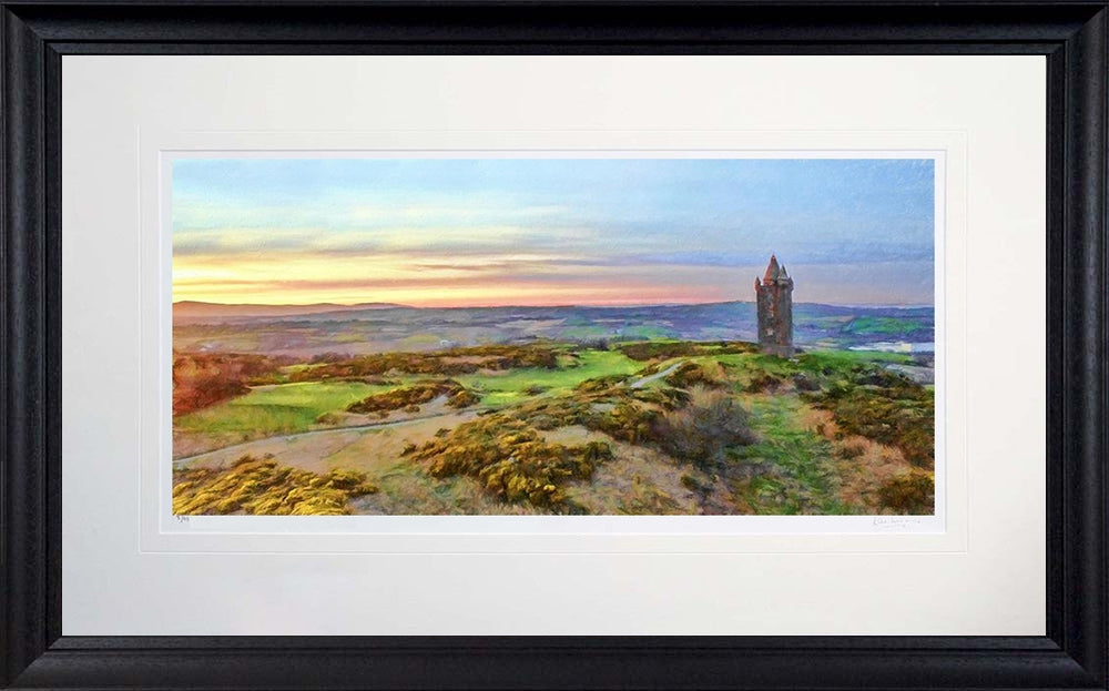 Co Down - Scrabo Towards Belfast Frame Black Moulded 71X45