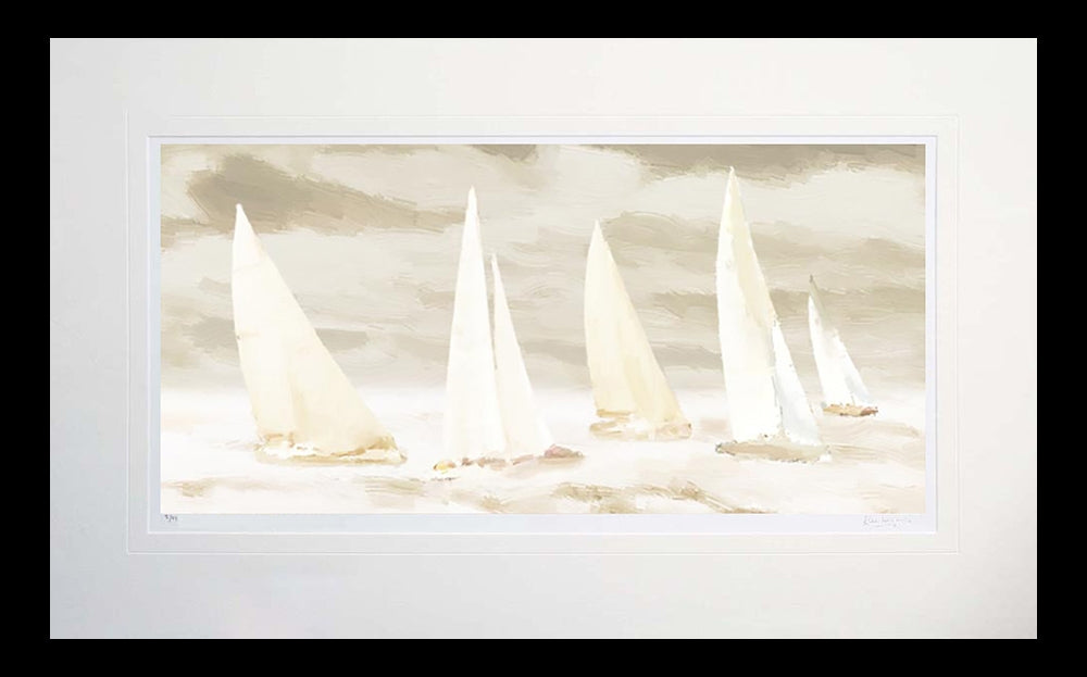 Other - Sea and Sails Flat Black Frame 71x45