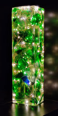 Sea Glass And Resin Light Sculpture