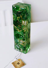Sea Glass And Resin Light Sculpture