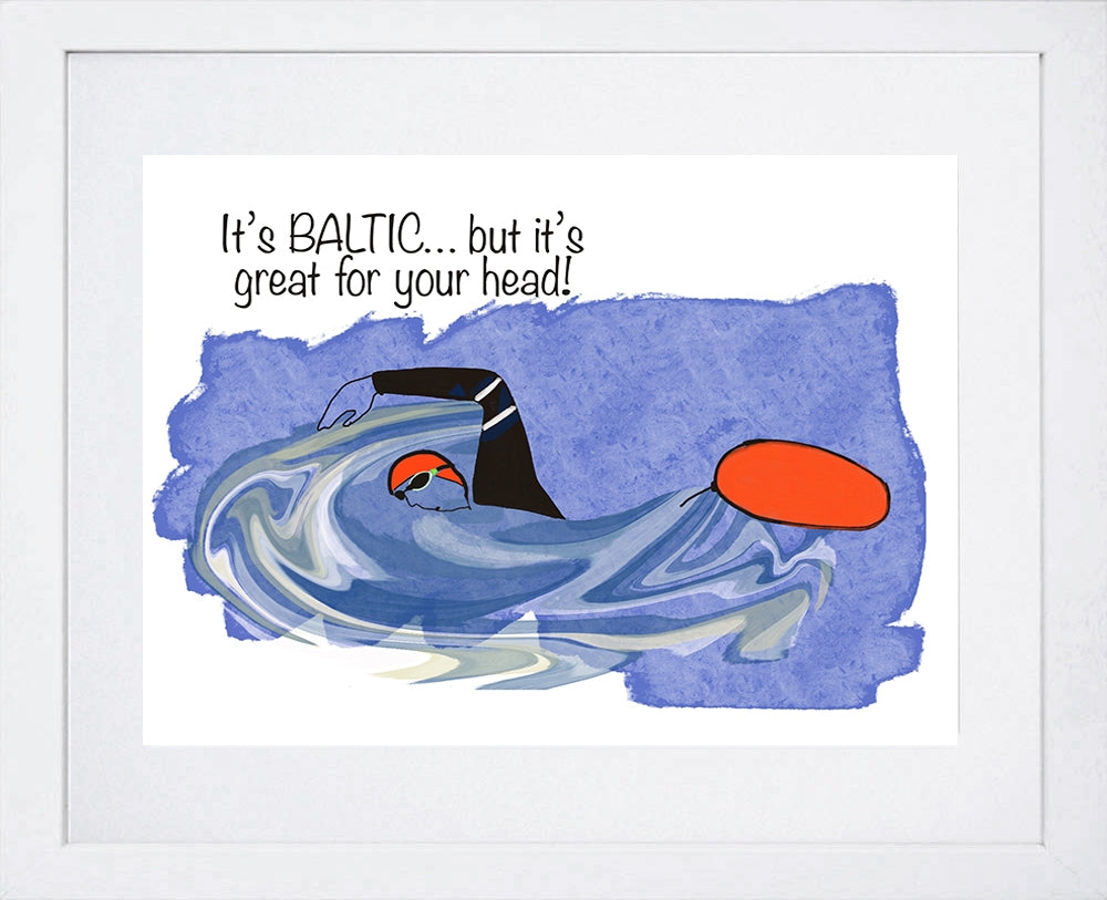 Sea Swimmer White Frame