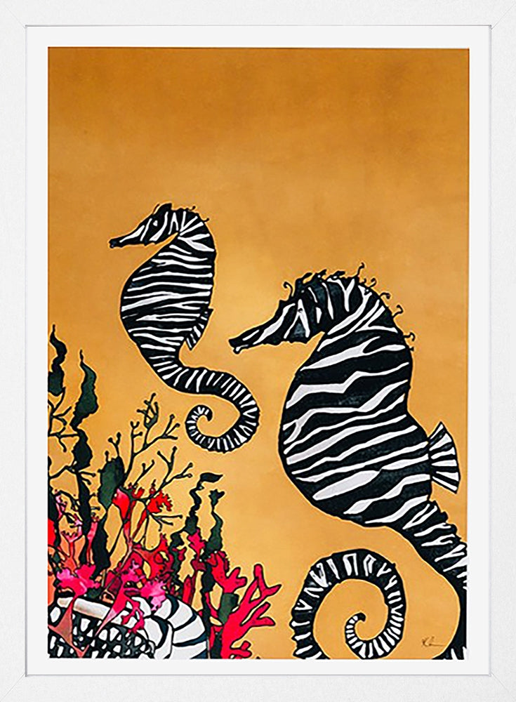 Seahorse-33 x 55.5-White Box Frame (No Mount)