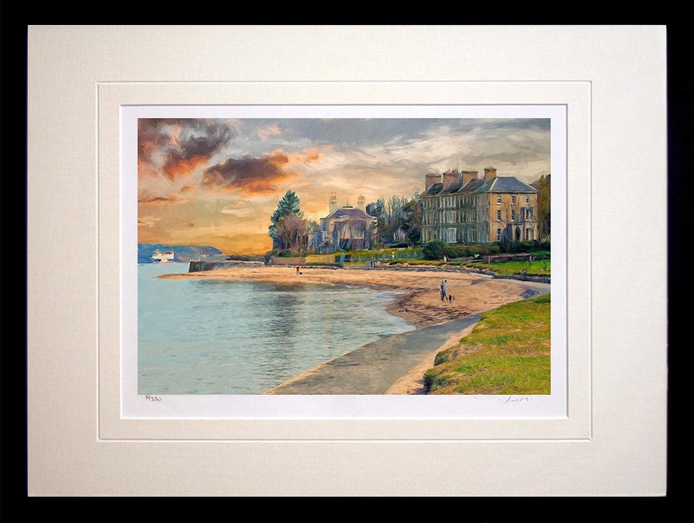 Co Down - Seapark, Holywood-40 x 30-Black Box Frame