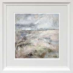 Print - Seascape, Strangford Lough Chunky White Frame