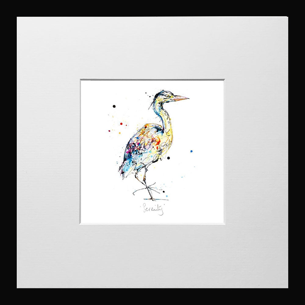 Print Open Edition Animals - Serenity-12 x 12-Small Flat Black Frame