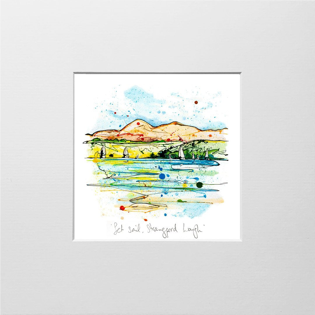 Print Open Edition Landscape - Set Sail, Strangford Lough-12 x 12-Unframed