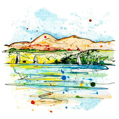 Print Open Edition Landscape - Set Sail, Strangford Lough-30 x 30-Unframed