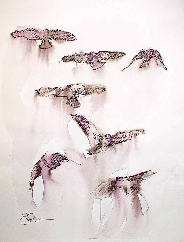 Original - 7 Crows - Unframed