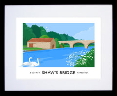 Belfast - Shaw's Bridge Frame Black 40x30withmount