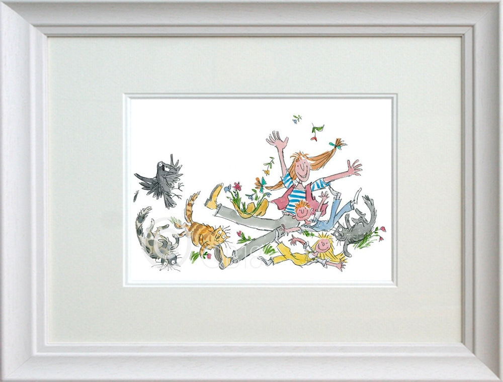 Signed Quentin Blake - She Isn't Quite Like Other Folk Framed