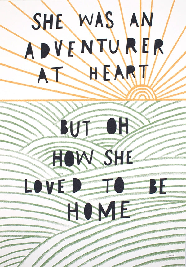 Print Other - She Was an Adventurer at Heart-Available In One Size Only-Unframed
