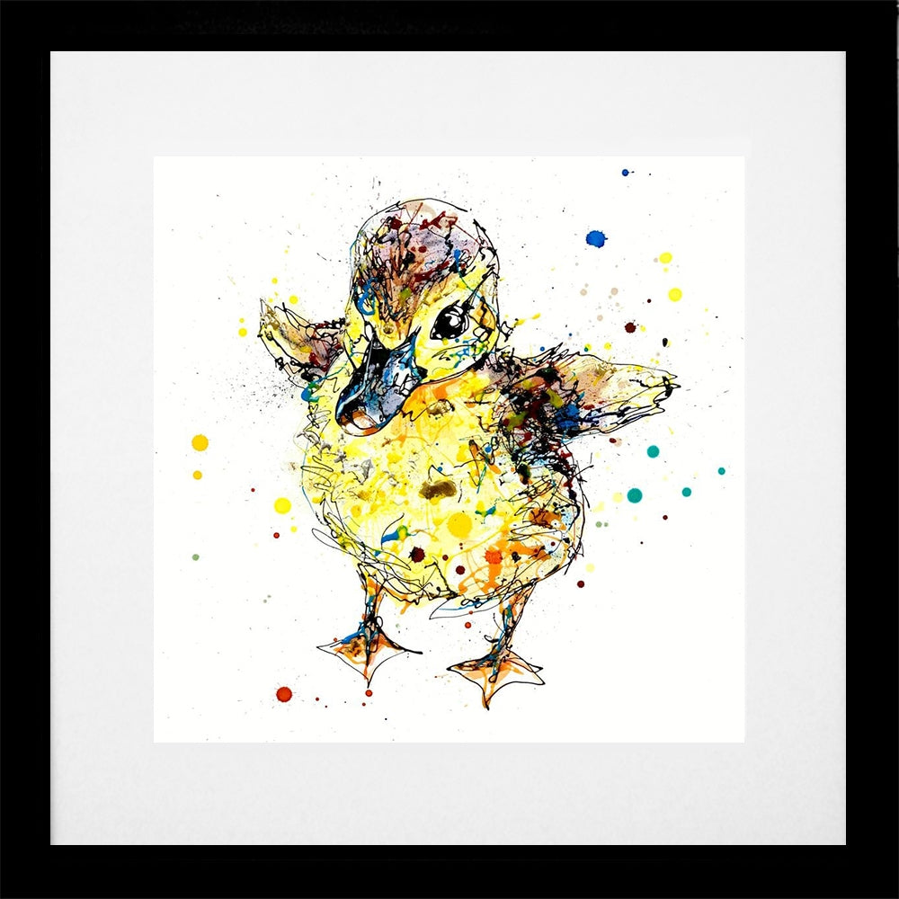 Print Open Edition Animals - Sherbet-30 x 30-Black Box Frame (With Mount)