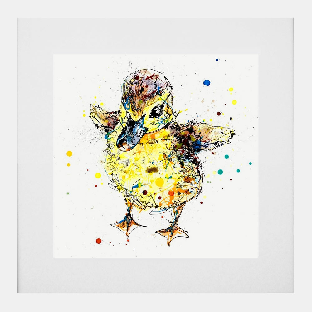 Print Open Edition Animals - Sherbet-30 x 30-White Box Frame (With Mount)