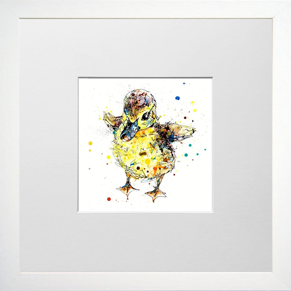 Print Open Edition Animals - Sherbet-12 x 12-Small Flat White Frame