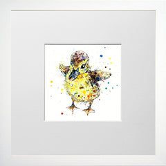 Print Open Edition Animals - Sherbet-12 x 12-Small Flat White Frame