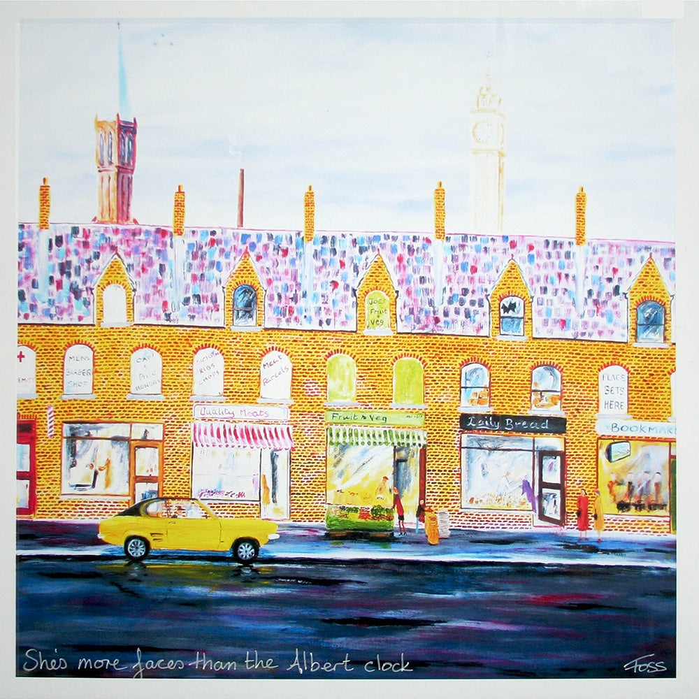 She's More Faces that the Albert Clock Unframed 40 x 40