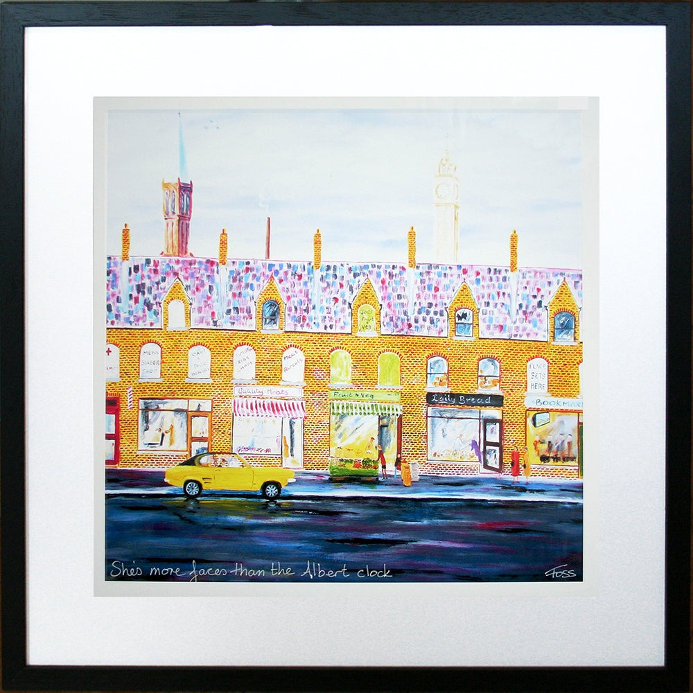 She's More Faces that the Albert Clock Framed 40 x 40