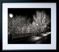 Siene At Night Frame Black