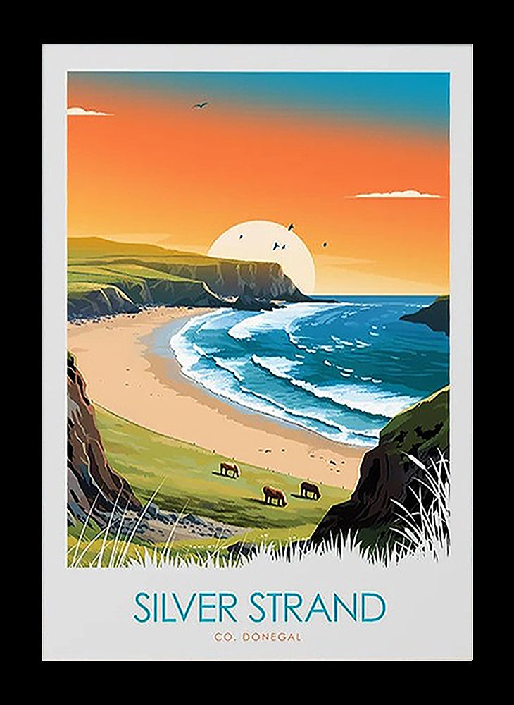 Co Donegal - Silver Strand - Flat Black Frame