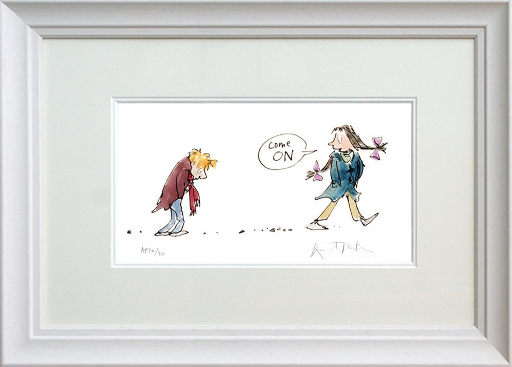 Quentin Blake Signed - Simpkin Slow Artist Proof White Scoop Frame