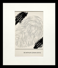 Postcard - Sir Arthur Conan Doyle Small Flat Black Frame