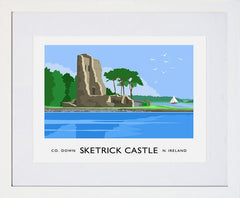 Co Down - Sketrick Castle Frame Black 40x30 With Mount