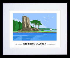 Co Down - Sketrick Castle Frame Black 40x30 With Mount