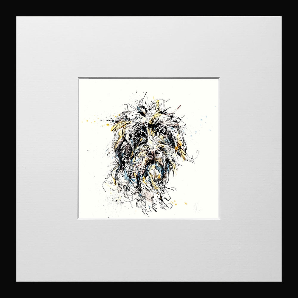 Print Open Edition Animals - Slippers-12 x 12-Small Flat Black Frame