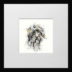 Print Open Edition Animals - Slippers-12 x 12-Small Flat Black Frame