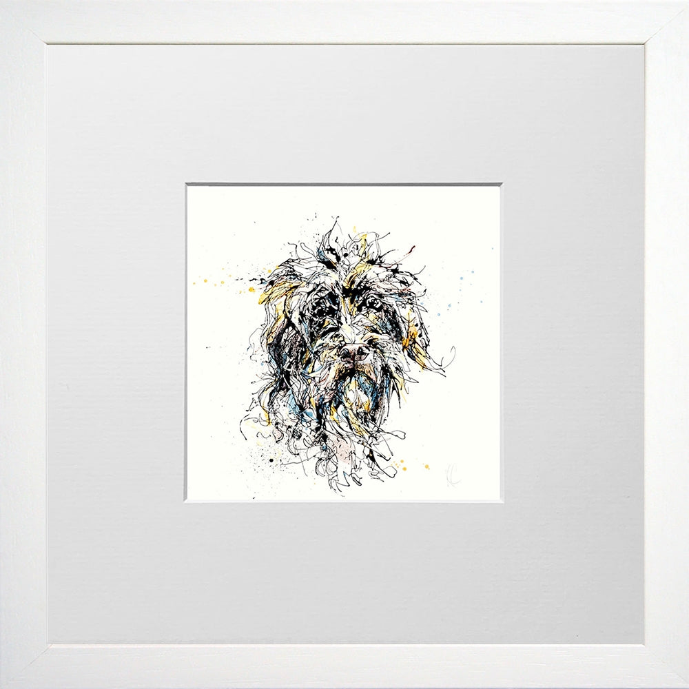 Print Open Edition Animals - Slippers-12 x 12-Small Flat White Frame