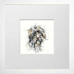 Print Open Edition Animals - Slippers-12 x 12-Small Flat White Frame