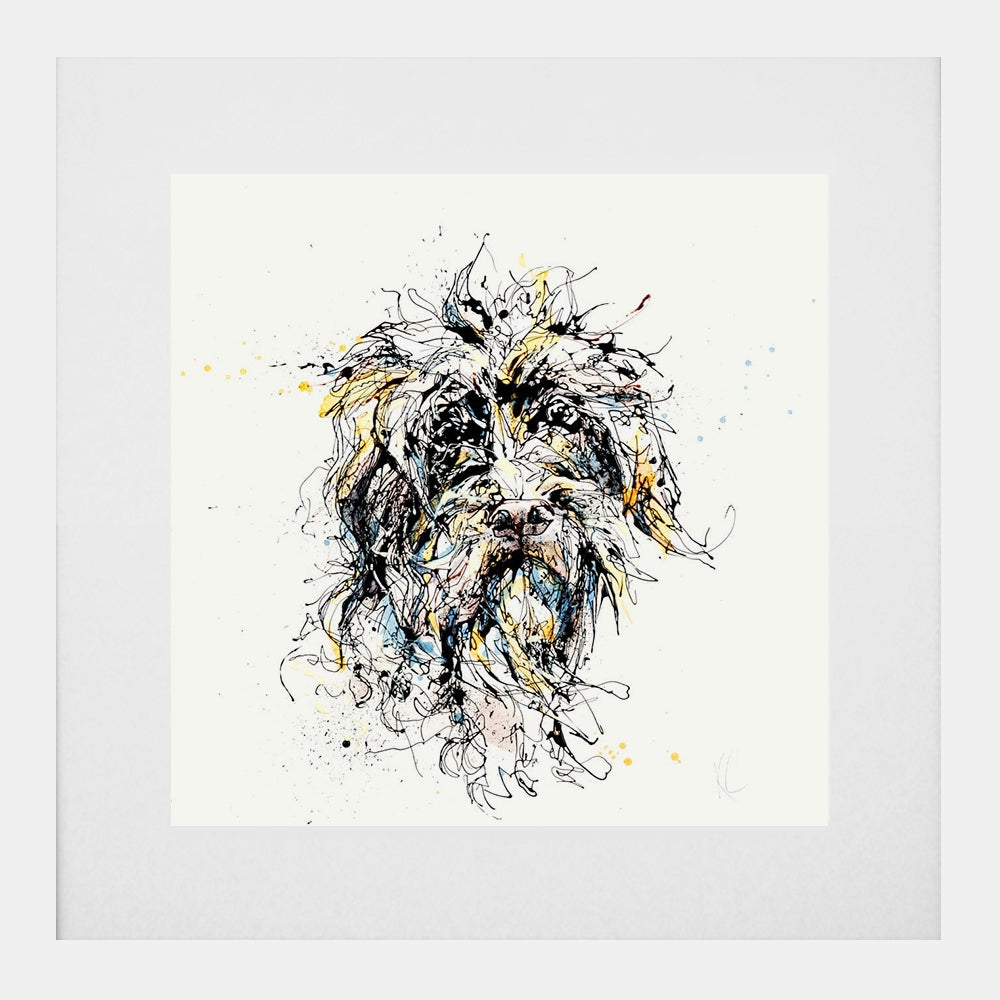 Print Open Edition Animals - Slippers-30 x 30-White Box Frame (With Mount)