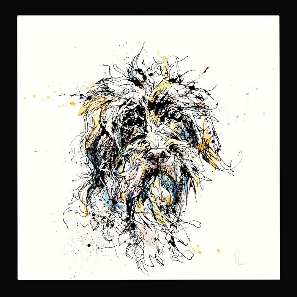 Print Open Edition Animals - Slippers-30 x 30-Black Box Frame (No Mount)