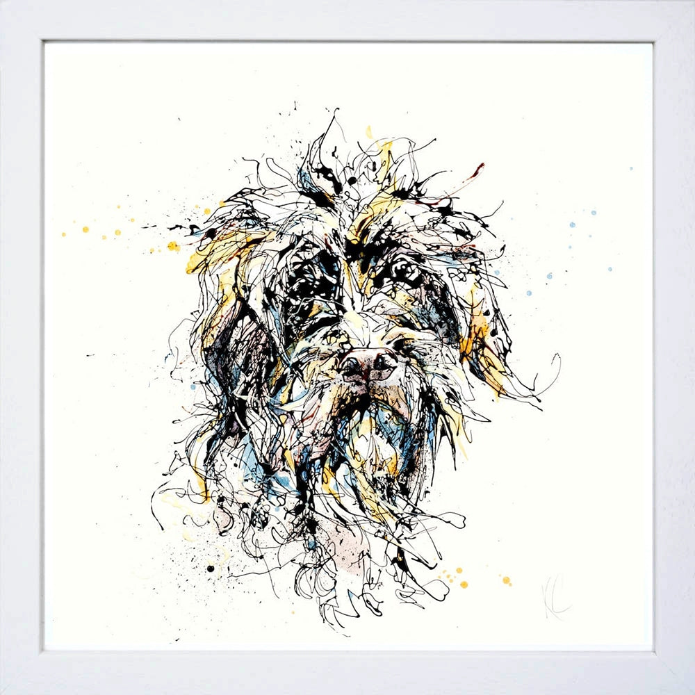 Print Open Edition Animals - Slippers-30 x 30-White Box Frame (No Mount)