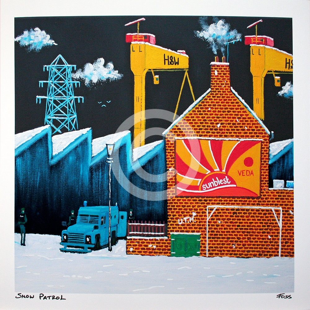 Print - Snow Patrol 1 -40 x 40 Unframed