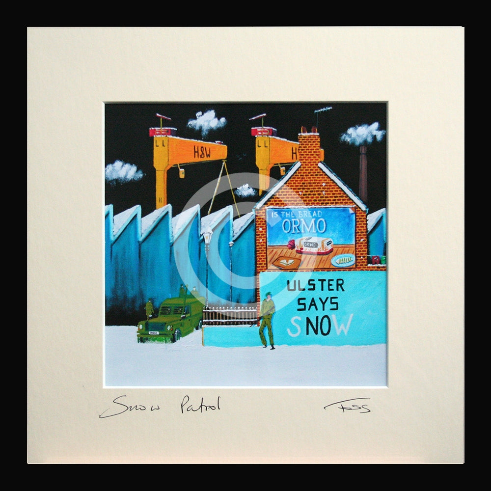 Print - Snow Patrol 2-15 x 15-Small Flat Black Frame