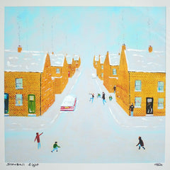 Snowball Fight Unframed 40 x 40