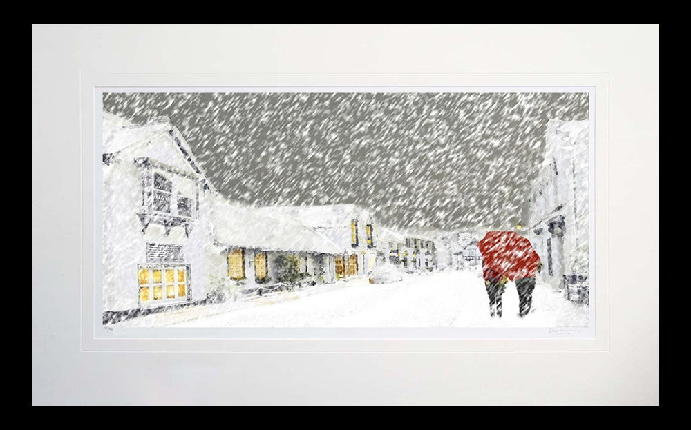Co Down - Snowy Day Crawfordsburn Flat Black Frame