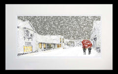 Co Down - Snowy Day Crawfordsburn Flat Black Frame