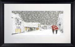 Co Down - Snowy Day Crawfordsburn Frame Black Moulded 71X45