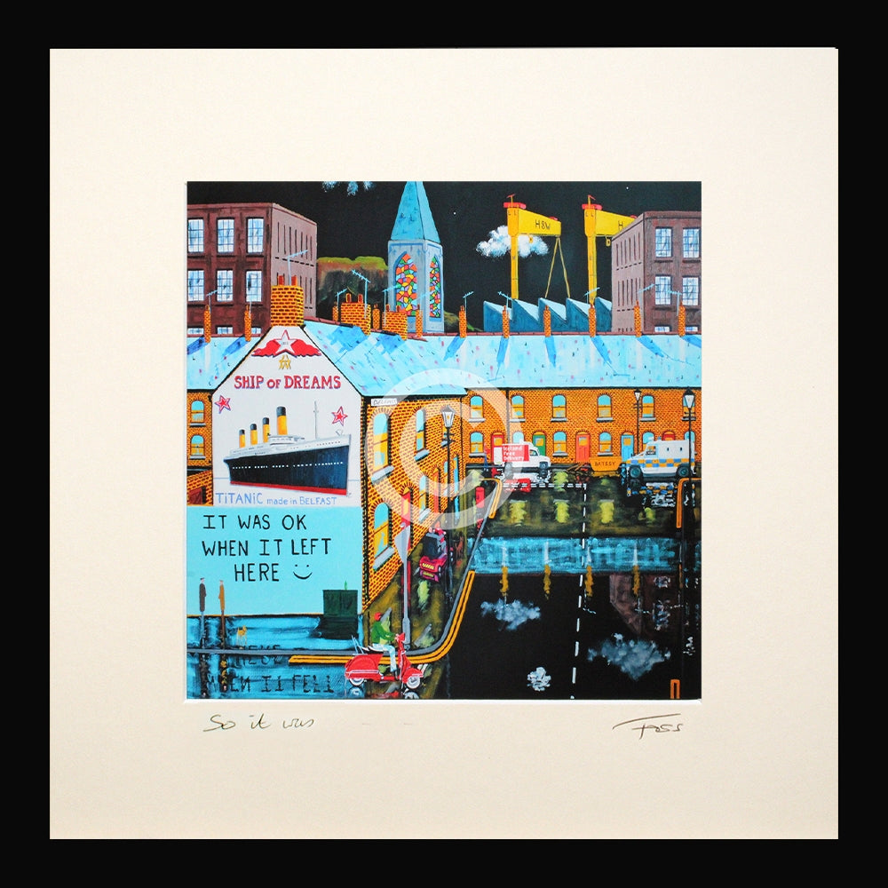 Print - So It Is-15 x 15-Small Flat Black Frame