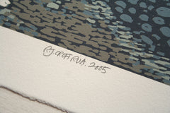 Linocut Print - Co Down South Promenade, Newcastle 2005