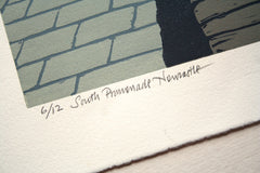 Linocut Print - Co Down South Promenade, Newcastle 2005